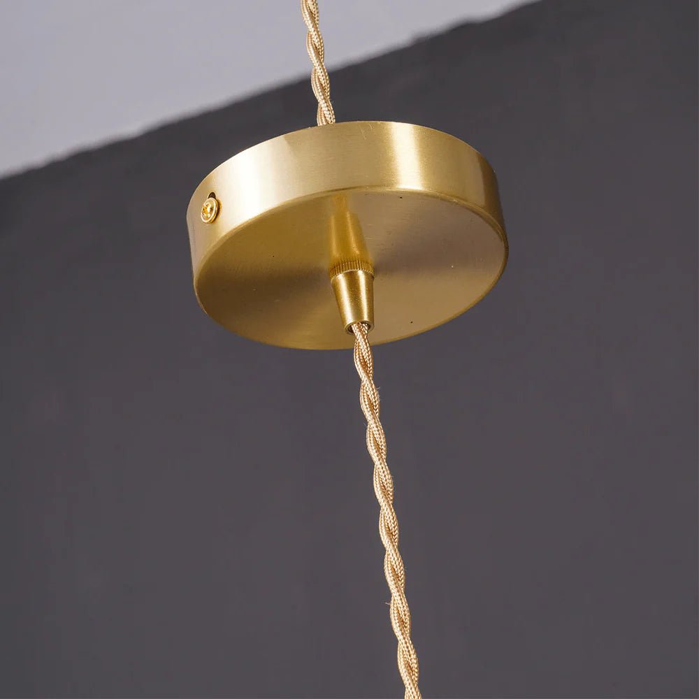 Szklana Lampa Wisząca z Kloszem w Kształcie Kwiatu - 