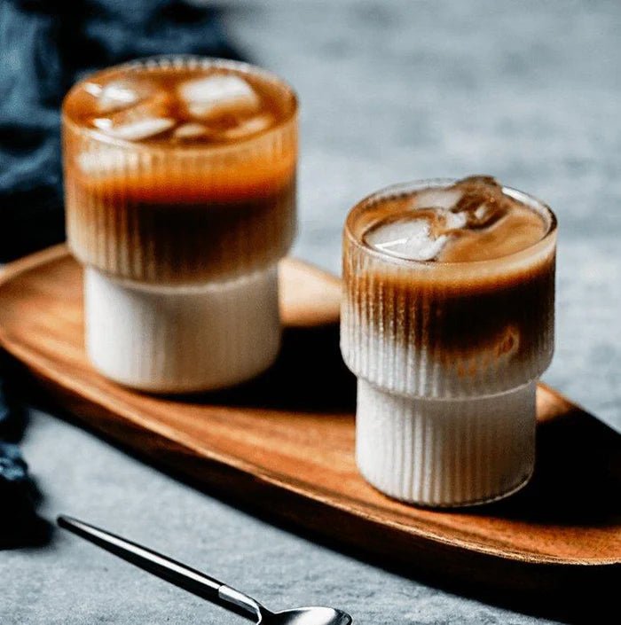 Szklanka z żłobionym wzorem - 2 sztuki 200 ml