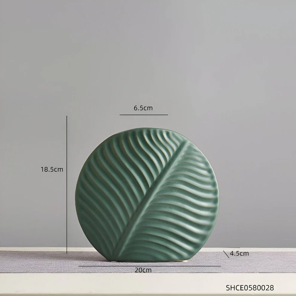 Wazon ceramiczny w stylu skandynawskim - Oliwkowy